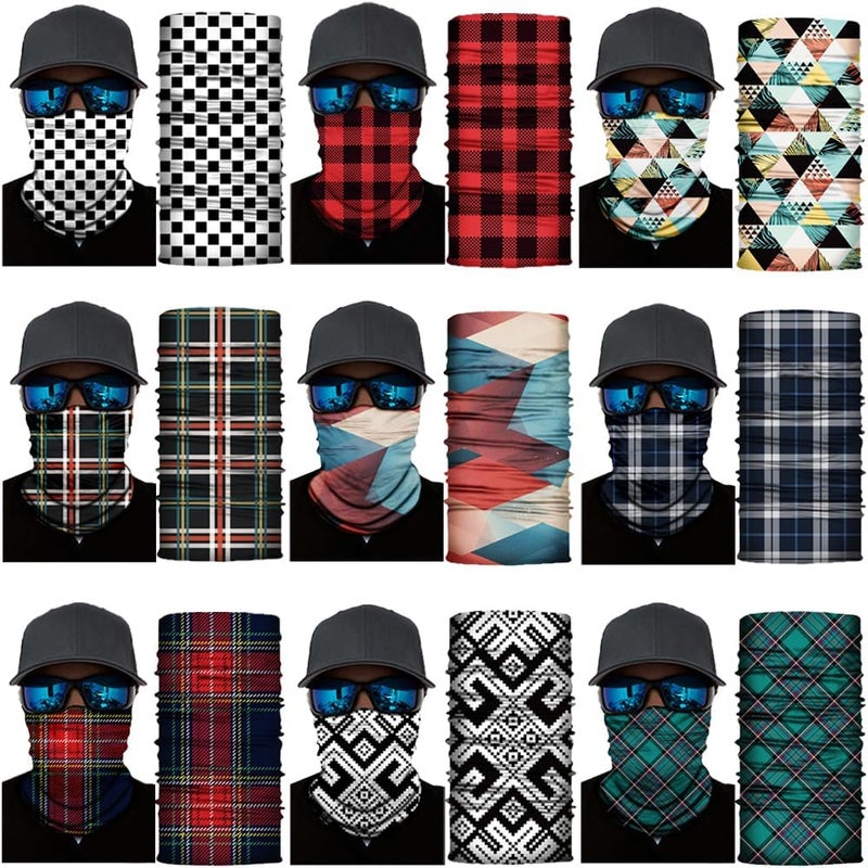 SIDAZON Neck Gaiter Mask,UV Protection Bandana Gator Face Cover Covering Mask,Tube Scarf,Neck Warmer Balaclava,Headband - Image 2
